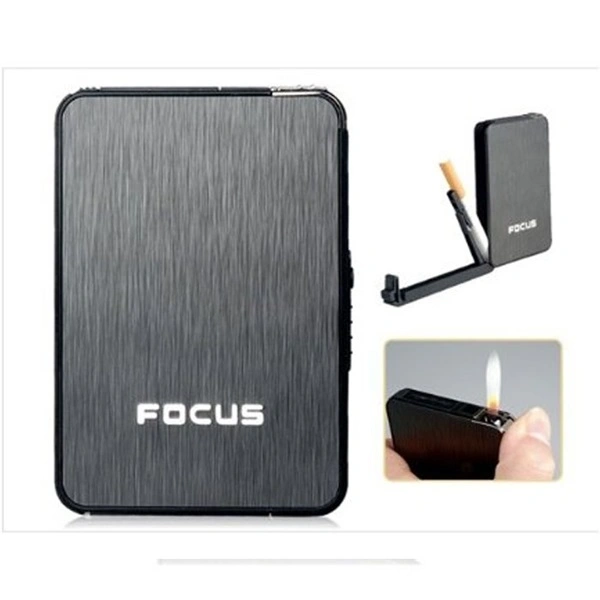 Cigarette Case With Gas Lighter Automatic Pop Up