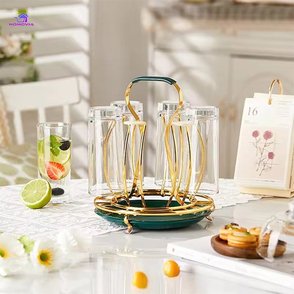 Glass Cup Mug Stand Holder SS Metal